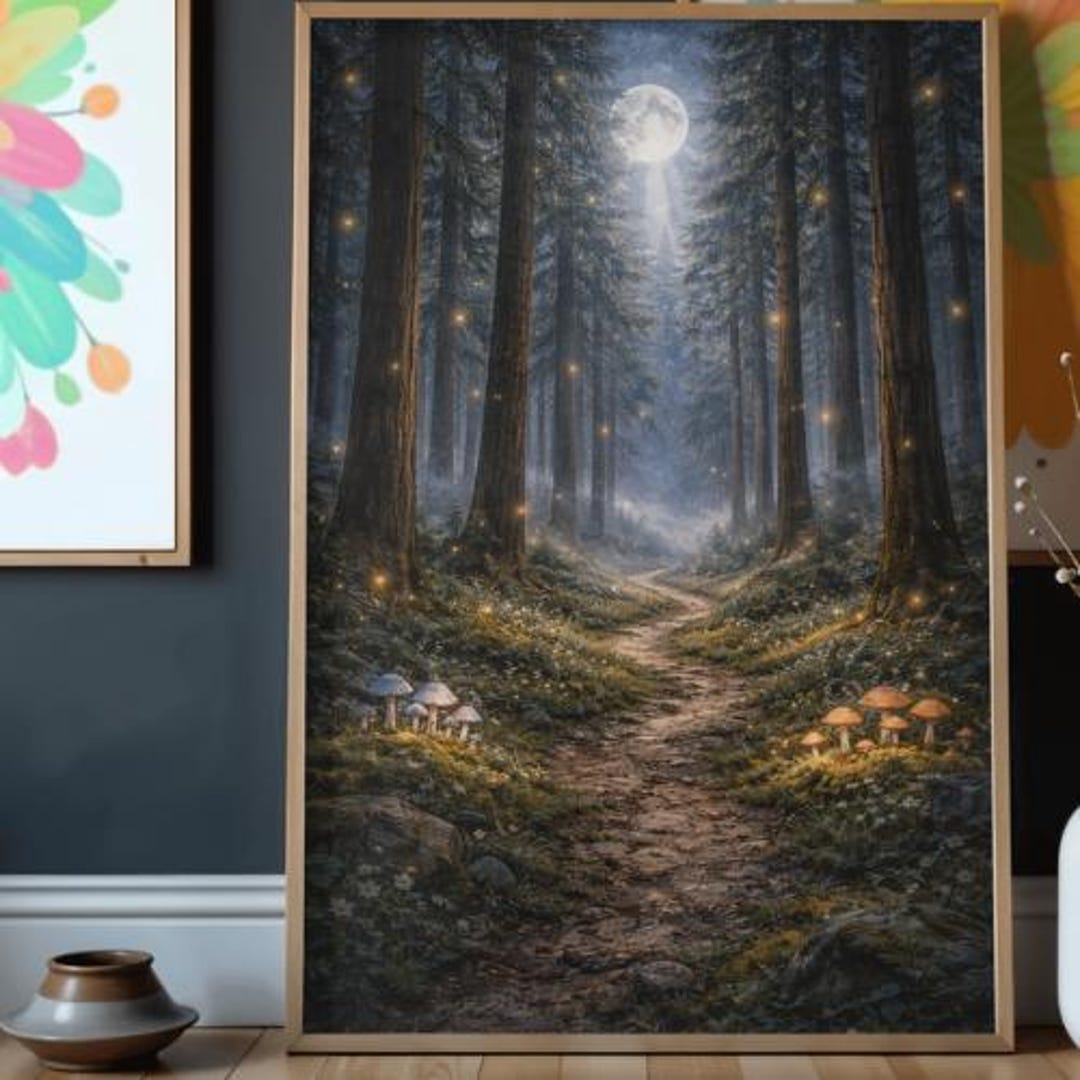 Magical Forest Art | Enchanted Wall Art (digital Download) - Etsy