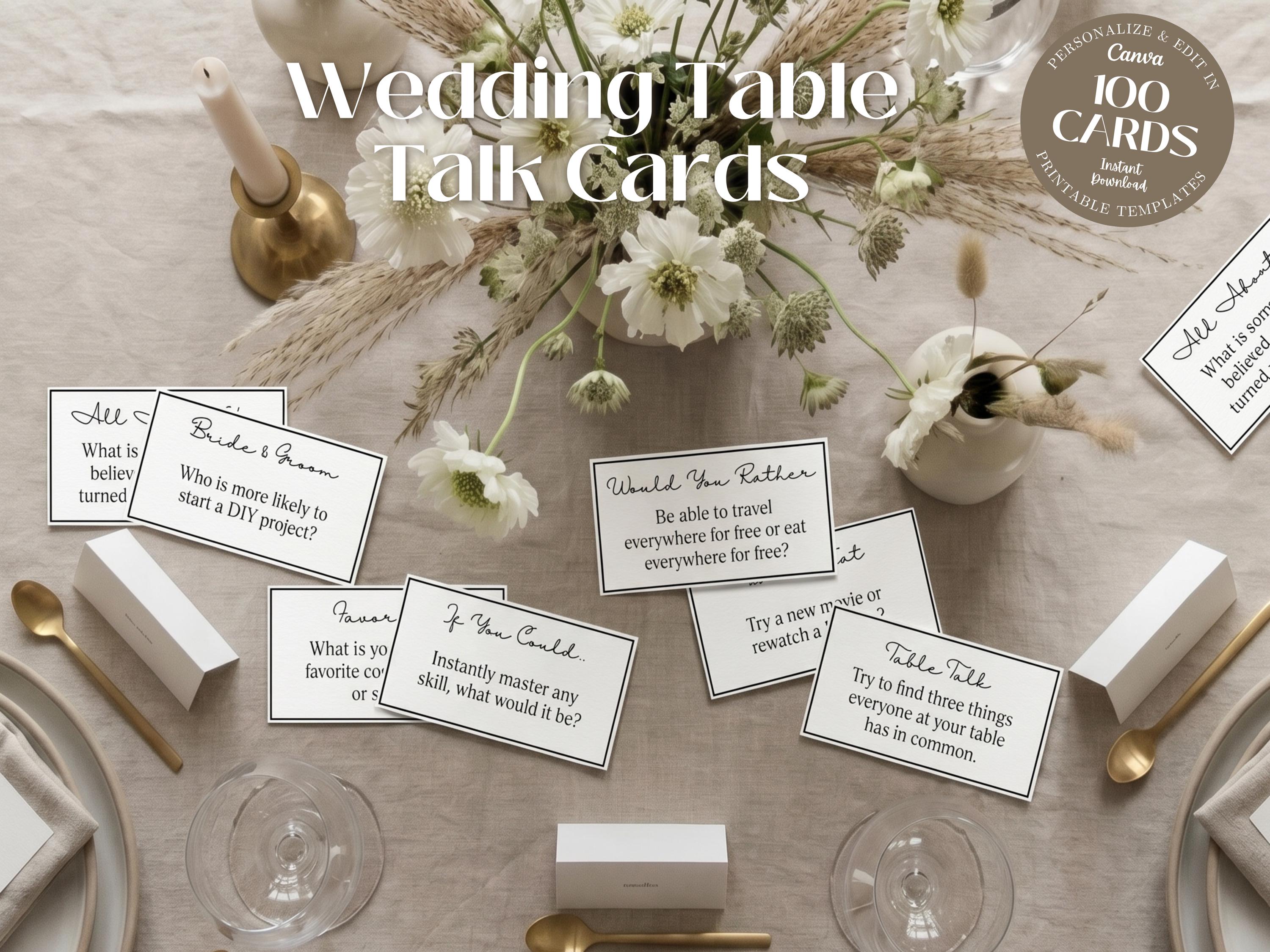 Wedding Conversation Cards