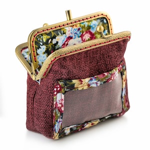 Frauen ID Brieftasche, Ausweis ID Geldbörse, Doppel Kiss lock Geldbörse, Frauen ID Slot Brieftasche, Doppeltaschen Brieftasche, Geldbörse Verschluss
