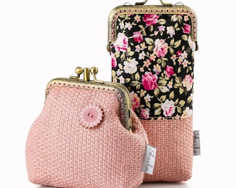 Handmade Vintage Coin Purse and Eyeglass Case Gift Set