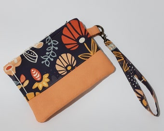 Make Up Bag, Wristlet Zip Pouch, Cactus Plants Print Zipper Bag, Cosmetic Wrist Case, Pencil Mobile Case, Toiletry Bag, Fabric Phone Clutch