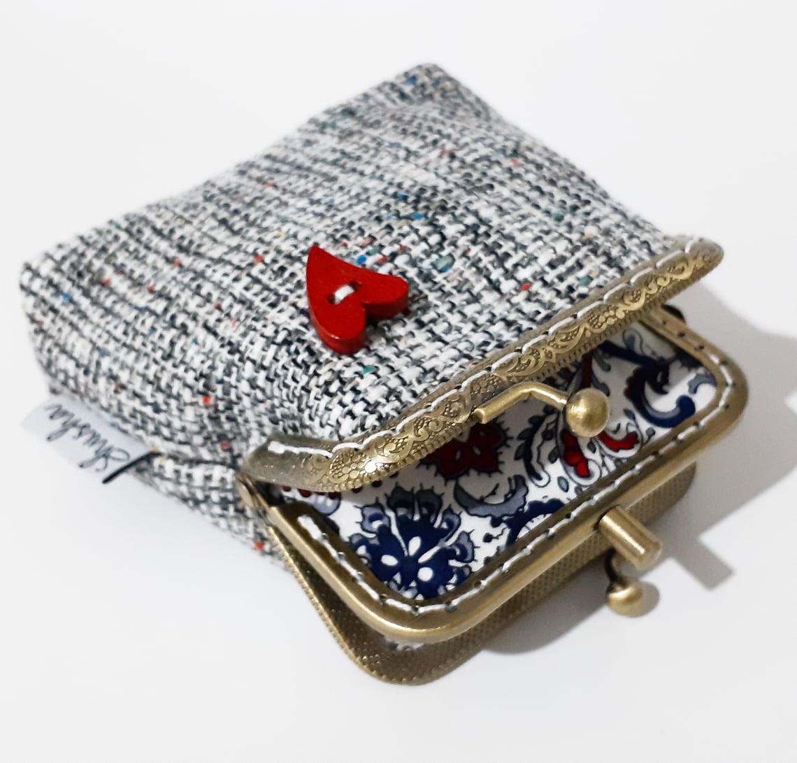 Coin Purse Wallet Double Pocket Coin Purse Personalized Etsy