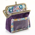Handmade Purple Coin Purse, Kiss Lock Wallet with ID Holder product logo