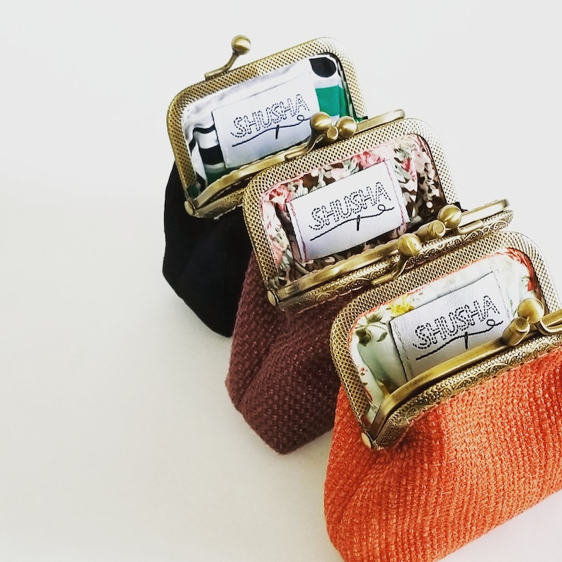 Double Kiss Lock Purse Kiss Lock Coin Purse Coin Purse With Etsy