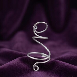 Minimalist Spiral Wrap Ring, Joint Support Ring, Abstract Wire Ring, Modern Wire Ring, Abstract Statement Ring, Dainty Gift for Her