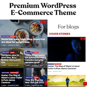 Premium WordPress E-Commerce Theme | Modern WooCommerce Website Template for Online Store & Blog