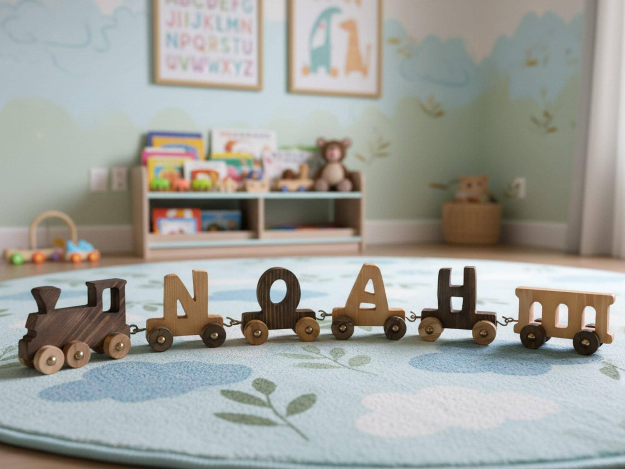 Train Letter Rack Personalized Wooden Name Train | Alphabet Letters Train Toy for Kids ...