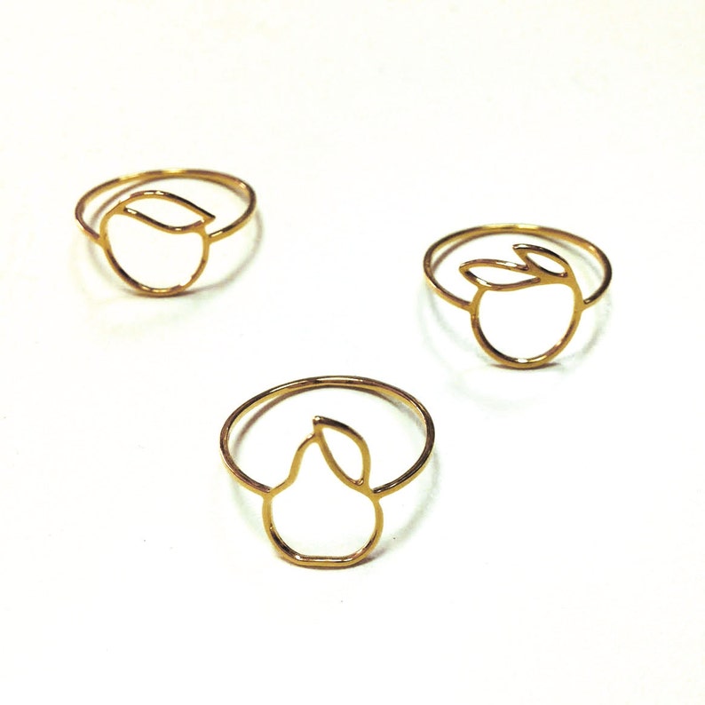 Delicate Ring Fruit ring Orange Ring Minimalist Ring Apple Ring Stacking Ring Lemon Ring Midi Ring Pinky Ring Gold ring Thin ring