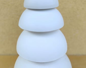 5 pc Hemisphere Plaster Hump Mold for Pottery and Ceramics