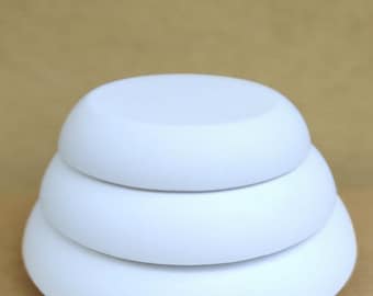 3pc Plate Dish Flat Bottom Plaster Drape Mold for Pottery and Ceramics