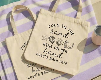 Coastal Wedding Bag - Toes In The Sand Ring On Her Hand