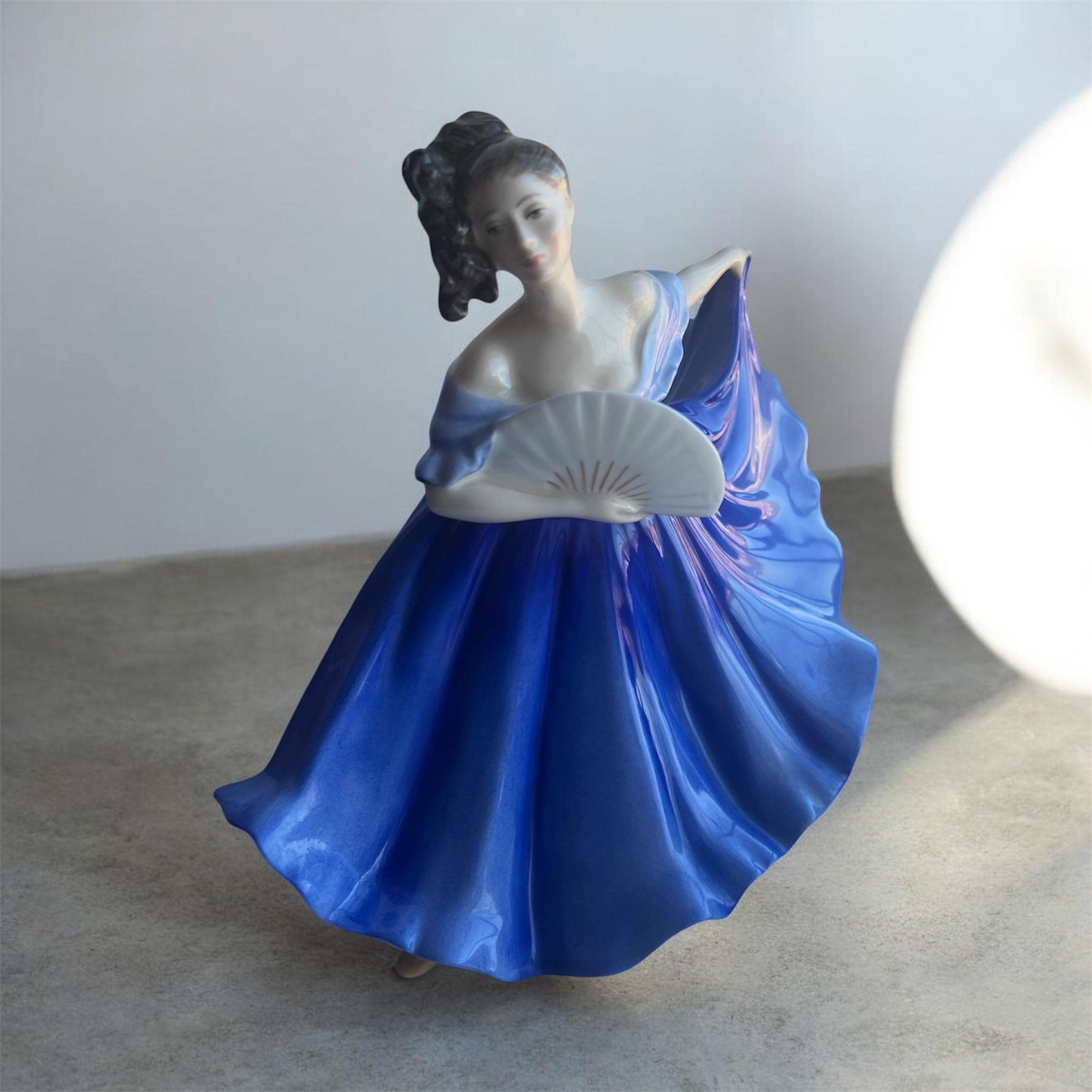 royal doulton figurines blue dress Vintage Elaine Figurine HN2791 – Pretty Ladies Collection – Peggy Davies – Lady Figure June2026 Womens Dress Pants Reverse Color:Birch decorated fine bone china