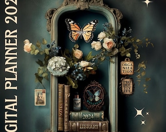PLANIFICADOR DIGITAL 2026, modo retrato, dark academia, witchy, planificador para iPad, goodnotes, inicio LUNES