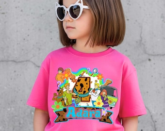 Inspired Retro Vintage Cartoon Birthday T Shirt: Mystery Machine Theme, Gift for Kids