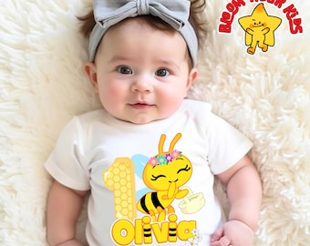 Inspired Little Bee Birthday T Shirt: Bee Circus Party Theme, Gift for Babys