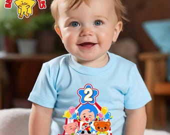 Inspired Circus Birthday T Shirt: Plin Party Theme, Family Matching Tee, Christmas Gift