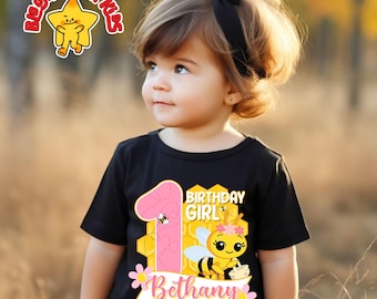 Inspired Little Bee Birthday T Shirt: Plim Party Theme, Gift for Girls
