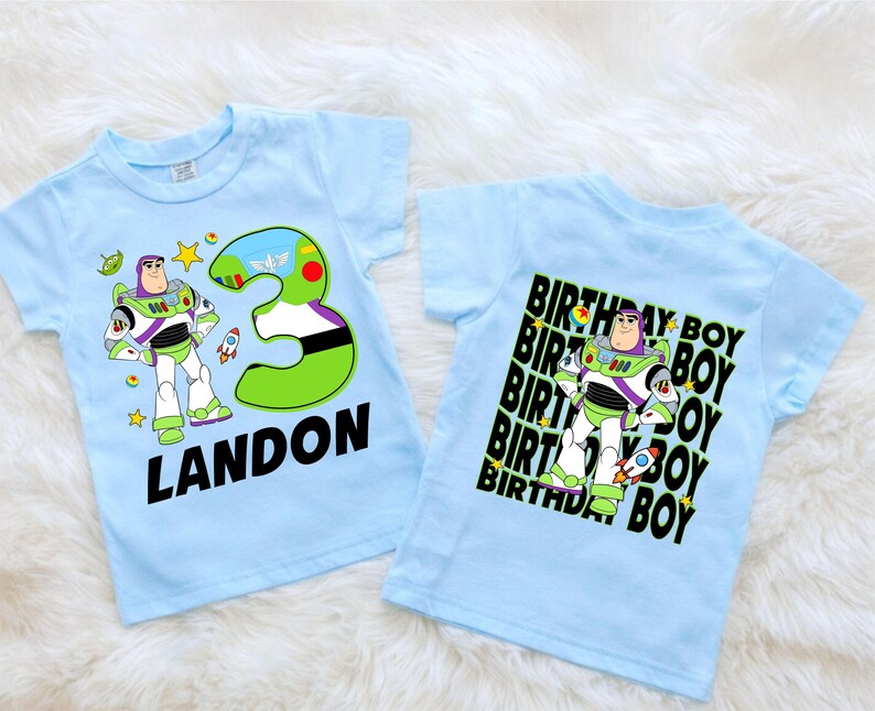 Inspired Buzz Birthday T Shirt: Lightyear Party Theme, Gift for Kids image 6