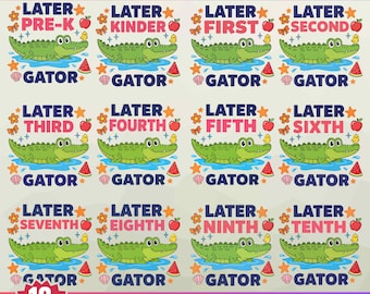 Later Gator PNG Bundle, Preppy Last Day Of School Png, Alligator Grader, Striped Summer Animal Png, Preppy Summer Bay Coastal, Loose Goose