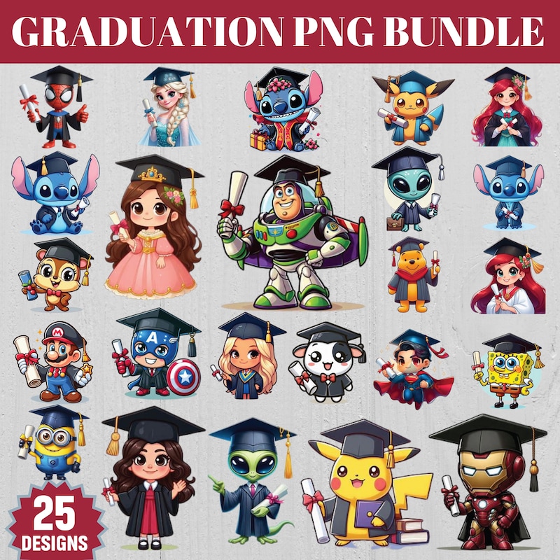 Cartoon Graduation Cap - Etsy