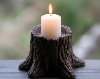 Tree Stem Candle Holder - Digital File .STL - 3D Printing