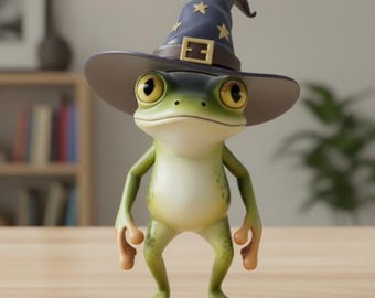 Grenouille originale avec un chapeau | Décoration de table | Fichier STL 3D - téléchargement numérique
