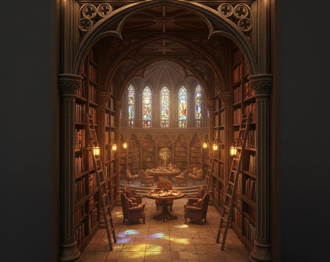 Library Book Nook - Digital File .STL - 3D Printing - Etsy