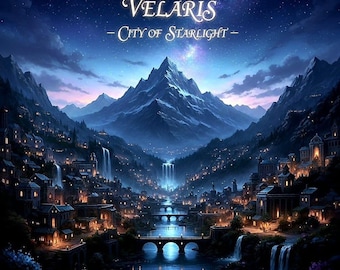 Velaris City of Starlight Art Print | ACOTAR Night Court Romantasy Wall Decor