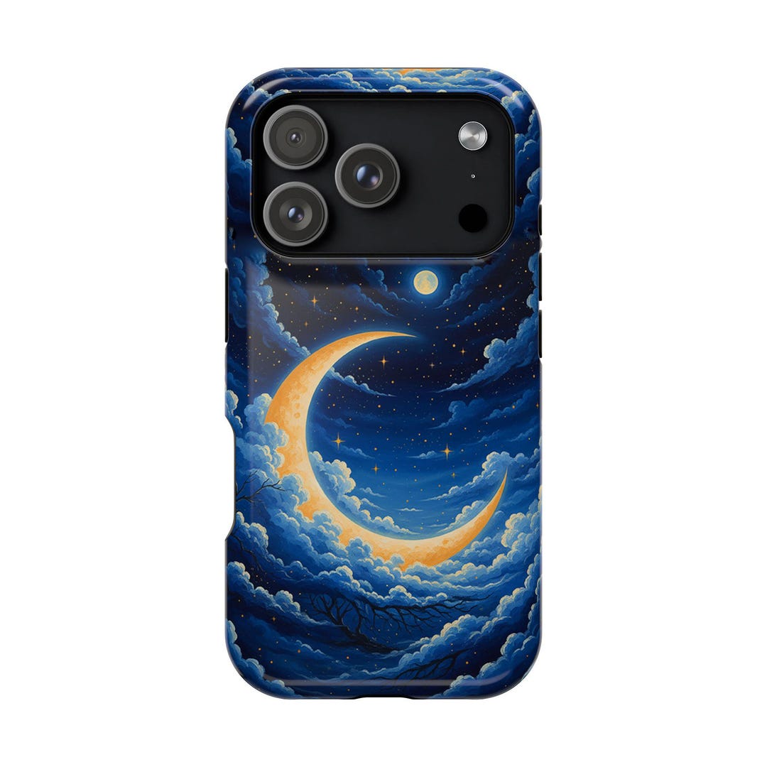 Crescent Moon Night Sky Phone Case | Impact-resistant Case - Etsy