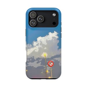 Funda para teléfono resistente a impactos con diseño de nubes y cielo