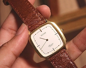 Vintage Waltham Maxim Swiss Quartz Watch | Gold-plated Square