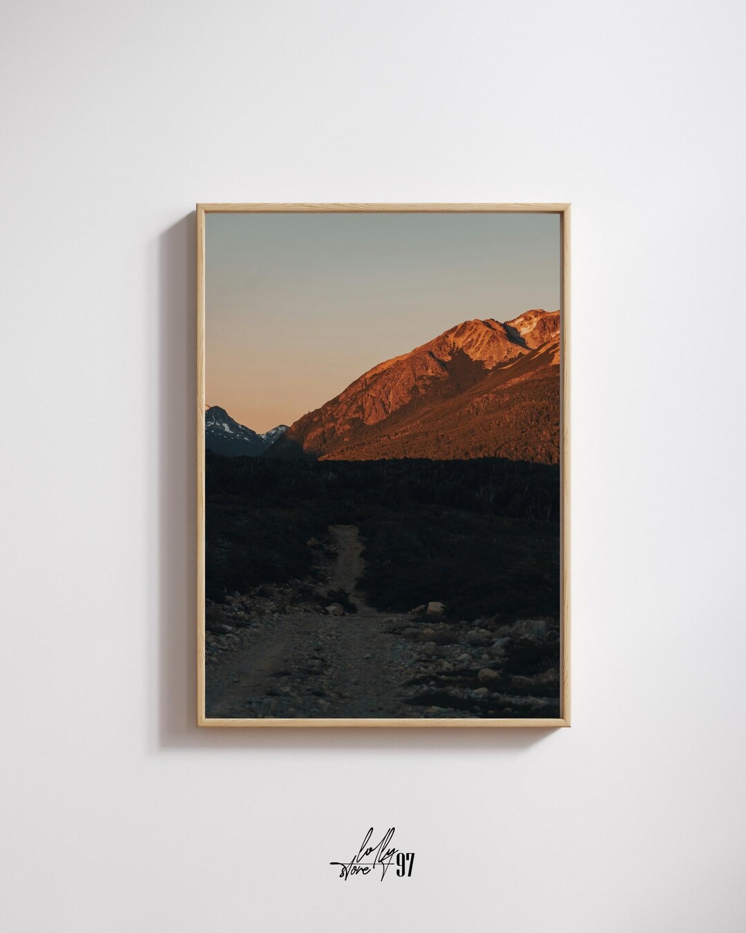 Sunset Mountain Wall Art Print , Landscape Photography Poster , Nature ...