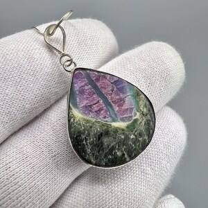 naturlig rubin zoisithänge i sterlingsilver 925/6 gram