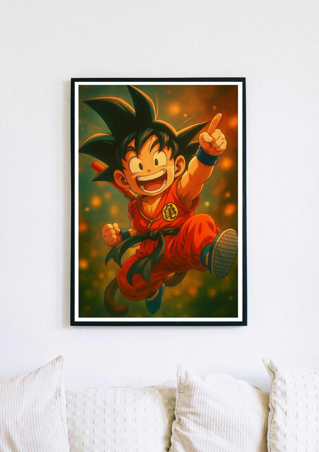 Goku Anime Poster Dragon Ball Art Print Saiyan Wall Art Manga Decor ...