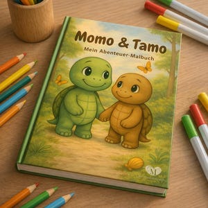 Momo & Tamo – Malbuch PDF | A4 Ausmalbuch für Kinder und Erwachsene | 50 Motive zum Sofort-Download