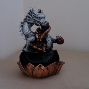 Dragon Backflow Incense Burner – Zen Home Decor Statue, Smoke Waterfall Holder, Witchy Altar Gift image 11