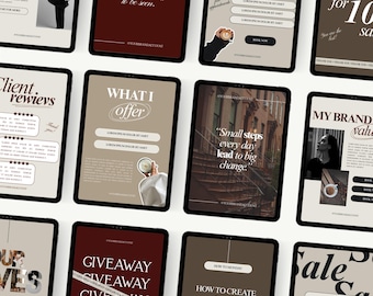 Feminine Instagram Carousel Templates | Canva Designs for Coaches (Digital Download)