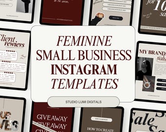 Feminine Instagram Templates | Canva Social Media Kit (Digital Download)