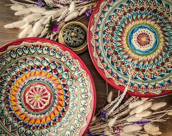 Piatto uzbeko (lyagan) "Mehrob" 34 cm