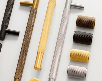 Puxadores rústicos de latão serrilhado para armários/Puxadores de latão antigo/Acabamento em ouro antigo/Puxadores hexagonais curvos serrilhados finos/Puxadores com relevo/Puxadores de gaveta de latão