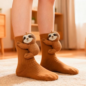 3D Knit Animal Socks - Unisex Plush Hug Stockings for Men, Women, Kids, Christmas Gifts