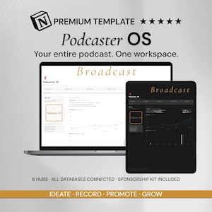 Podcaster OS — Notion Template for Podcasters | Episode Tracker, Guest CRM, Growth & Sponsorship Tracker