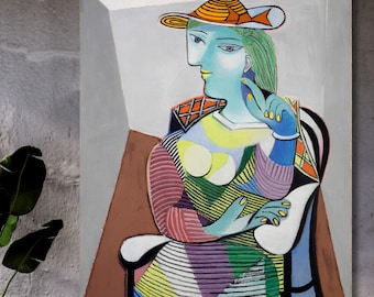 パブロ・ピカソ、マリー・テレーズ・ワルター、リネンキャンバスの油絵