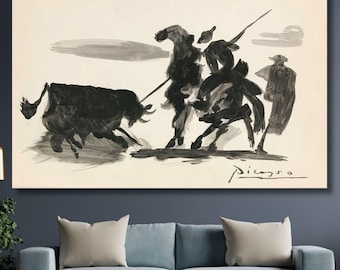 Pablo Picasso TOROS Y TOREROS Canvas Wall Art Poster Print