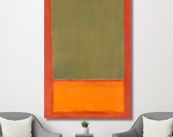 Rothko Style Leinwand Wandkunst, abstrakte Farbfeldmalerei Druck, minimalistische moderne Wohnkultur, großes Statement Geschenk