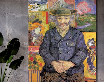 Van Gogh Père Tanguy Porträt Leinwand Wandkunst, Post-Impressionistischer Kunstdruck, Kultige Figur Malerei Kunst Poster Geschenk