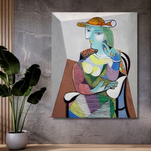 パブロ・ピカソ、マリー・テレーズの肖像、リネンキャンバスの油絵複製