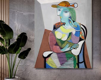 パブロ・ピカソ、マリー・テレーズ・ワルター、リネンキャンバスの油絵