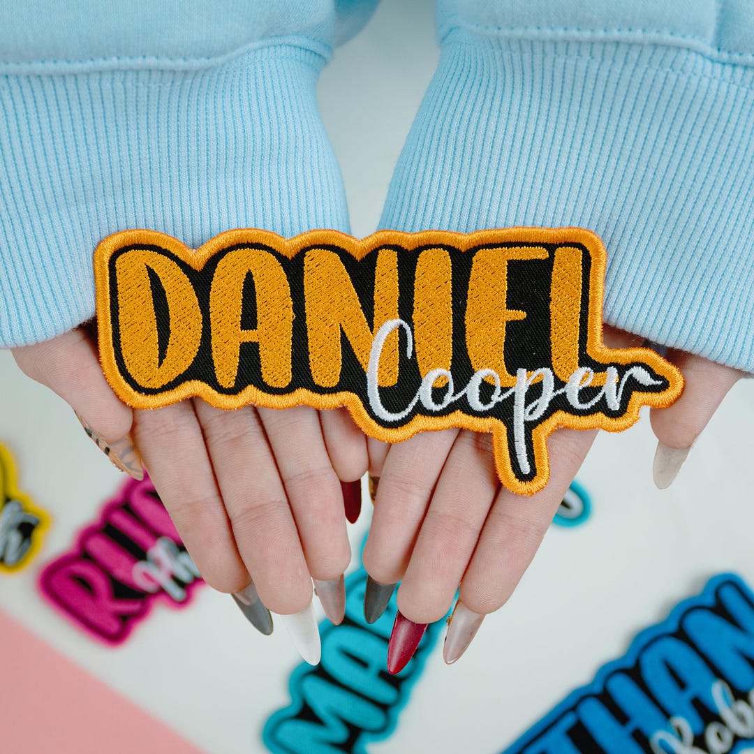 Custom Embroidered Name Patch | Iron on or Sew On - Etsy