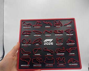 3D Printed F1 Race Track Wall Art | Formula 1 Track Decoration